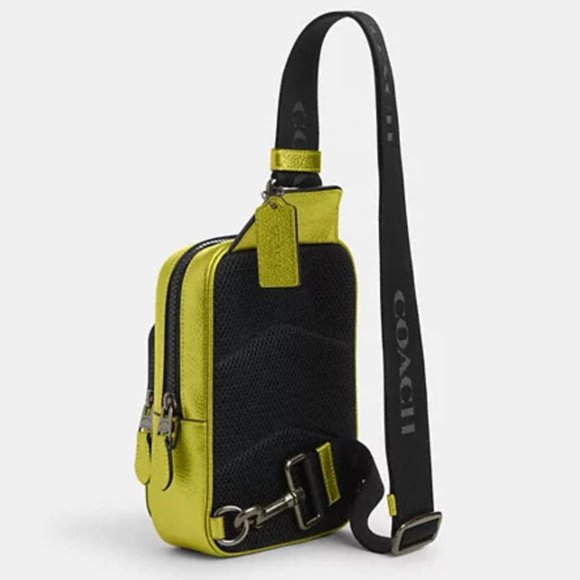 🥰 Coach track pack 14 Metallic Citrine - Picture 5 of 6